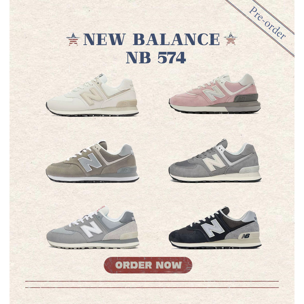 ☆pre-order☆ของแท้ 100% รองเท้า New Balance NB574 รองเท้าลำลอง Unisex U574OF2/U574BKR/U574LGOP [พร้อม