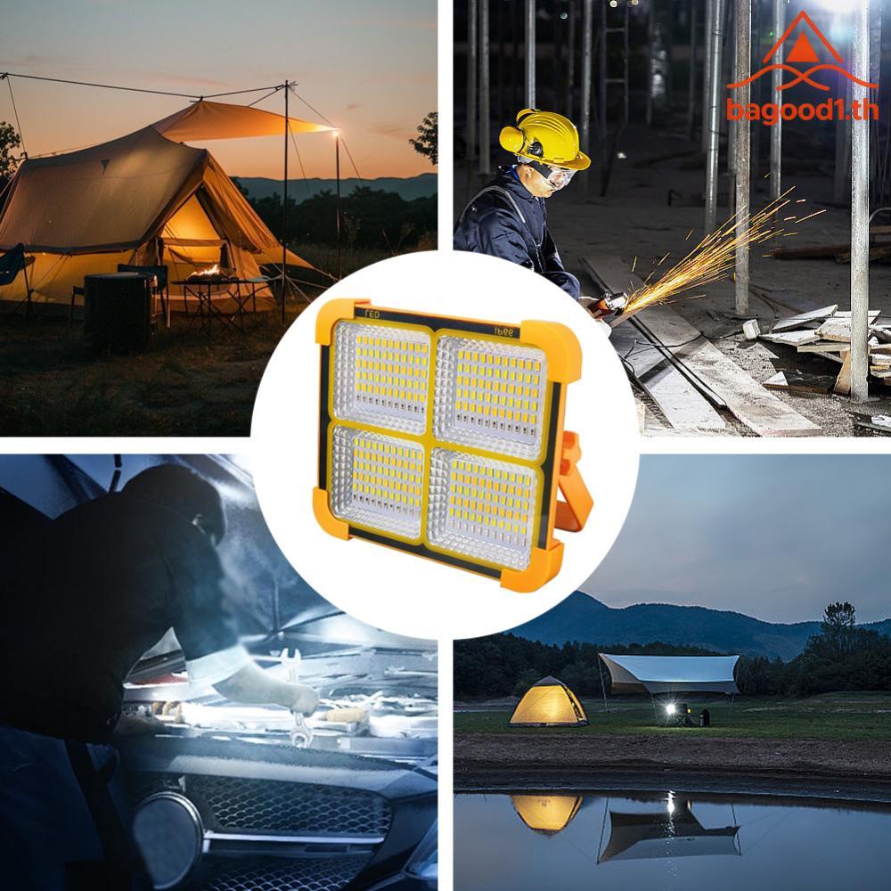 [จัดส่งฟรี] ฟลัดไลท์พลังงานแสงอาทิตย์ 400W IP66 กันน้ํา พร้อมช่องUSB สำหรับใช้งานฉุกเฉิน