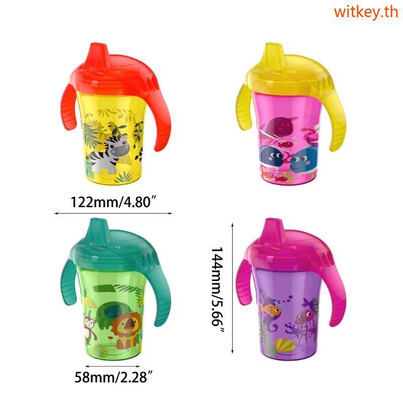 WIT ถ้วยน้ํารั่วไหล 260ml 8 8Ounce Sippys ถ้วยฟาง Learner ถ้วยสําหรับเด็กเด็กวัยหัดเดิน