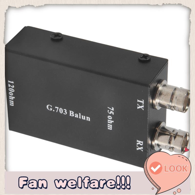 2.048Mbps G703 Coaxial BNC to RJ45 Transmitter E1 Converter Balance to Unbalance 75 Ohm to 120 Ohm I