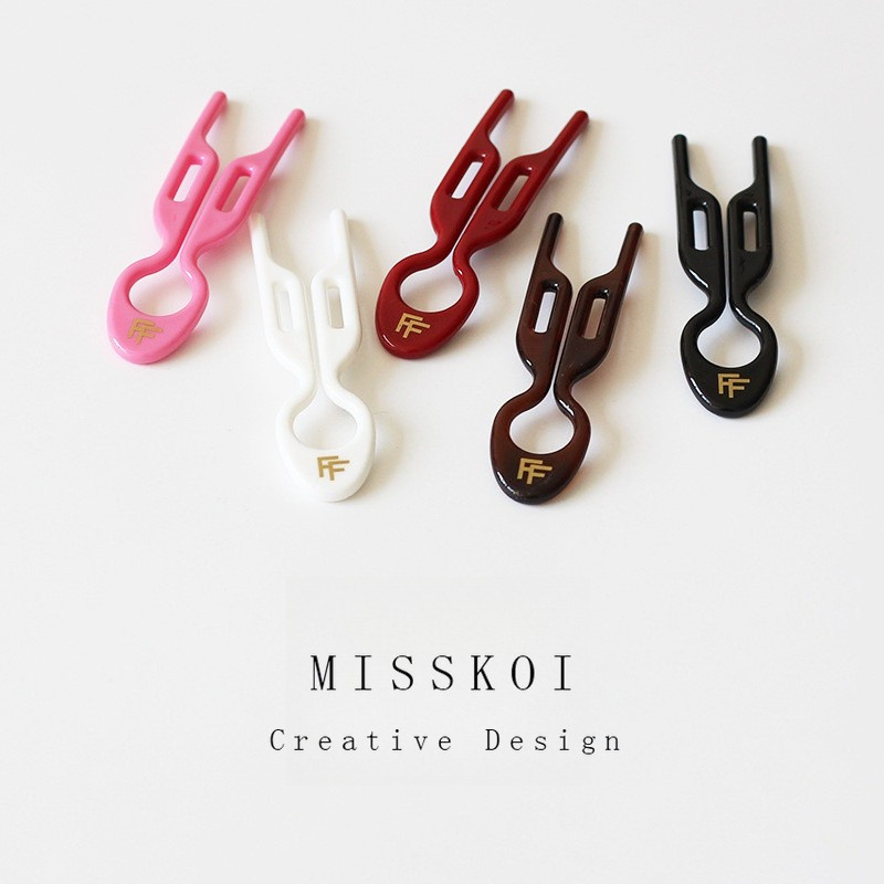 MISSKOI Hairpin หญิงสไตล์ใหม่ ตกแต่งด้านหลังหัว ใช้งานได้ทุกโอกาส