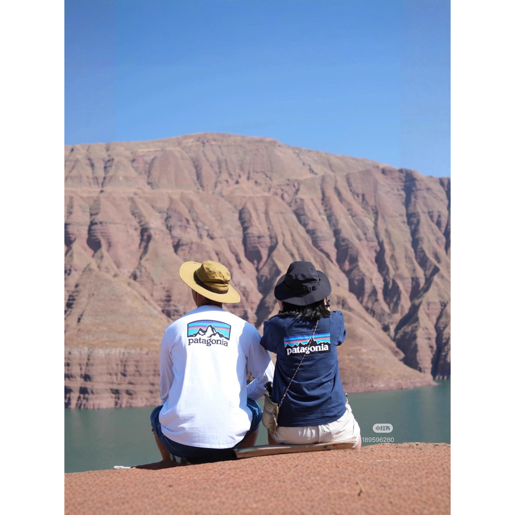 ผ้าฝ้ายแท้ PATA PATA P-6 ผู้ชายผู้หญิง Love Lu Mountains PATA PATA ผู้ชายแขนยาว 240g เสื้อยืด Breath