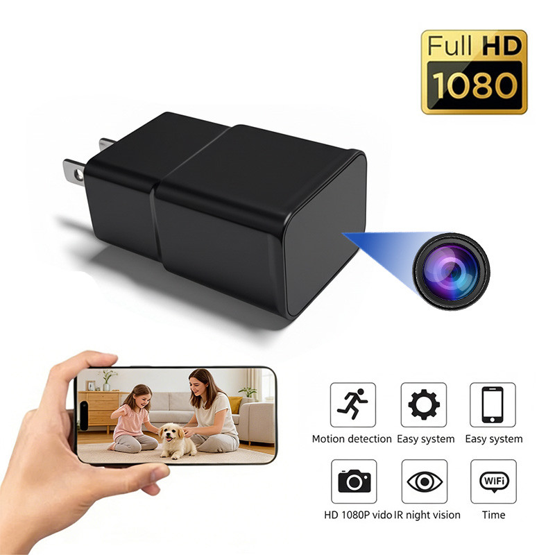 1080P HD Mini Camera charger Spy กล้องซ่อนไร้สายขนาดเล็ก Motion Detection Spy กล้องวงจรปิด
