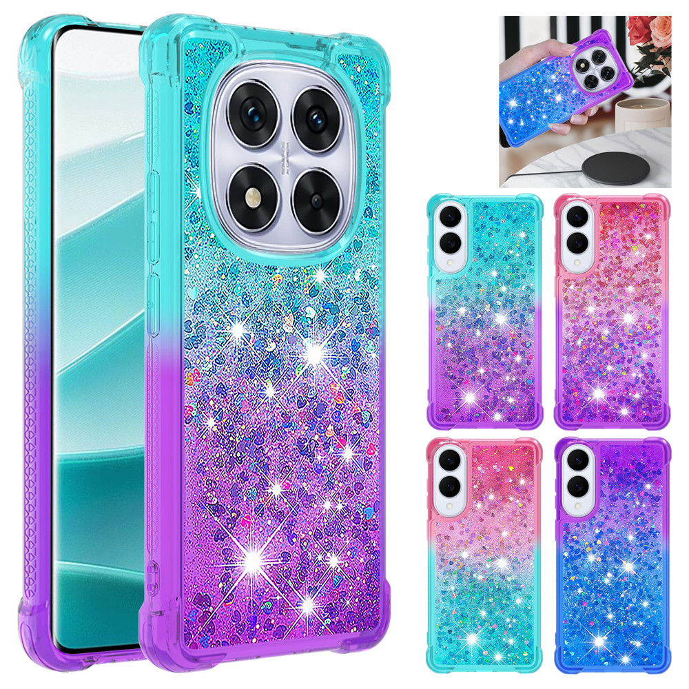 หรูหรากันกระแทก Bling Glitter เคสโทรศัพท์สําหรับ Xiaomi 11T Poco C61 C40 F5 M4 M3 X6 X3 X4 Pro Redmi