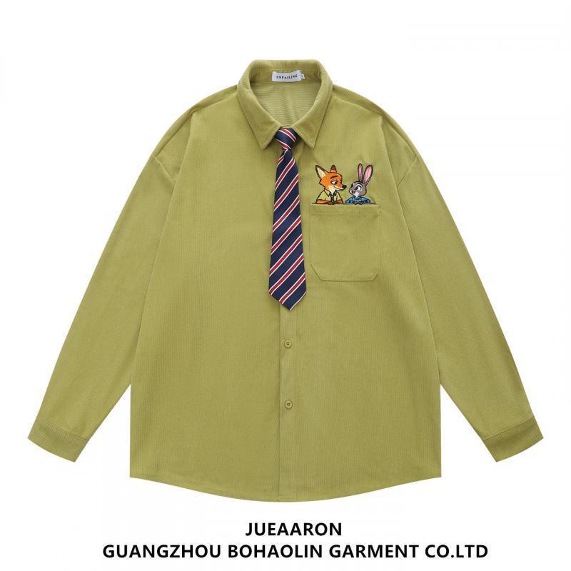 เสื้อแขนสั้นสไตล์การ์ตูนสำหรับทั้งชายและหญิง แบบสวมใส่ง่ายสบาย