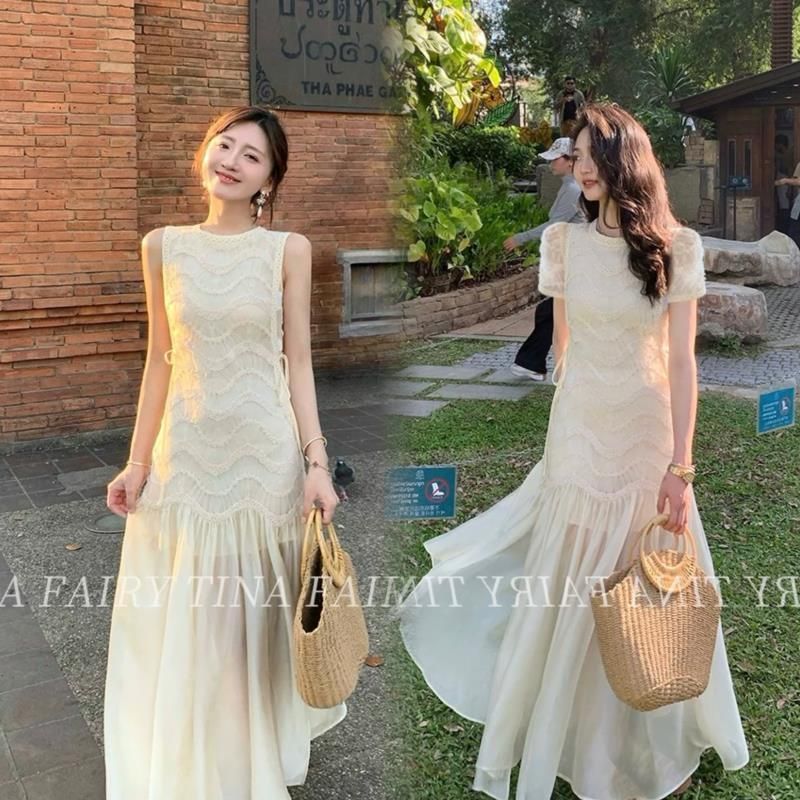 ชุดเสื้อกั๊กแขนสั้น สไตล์ฝรั่งเศสรอยัล สำหรับฤดูใบไม้ผลิปี 2026