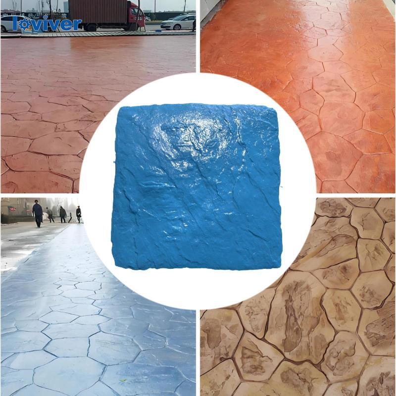 [Loviver] แผ่นแสตมป์คอนกรีตทนทาน PU Blue Stone Texture เครื่องมือสําหรับรูปแบบพื้นซีเมนต์ตกแต่งสวนกล