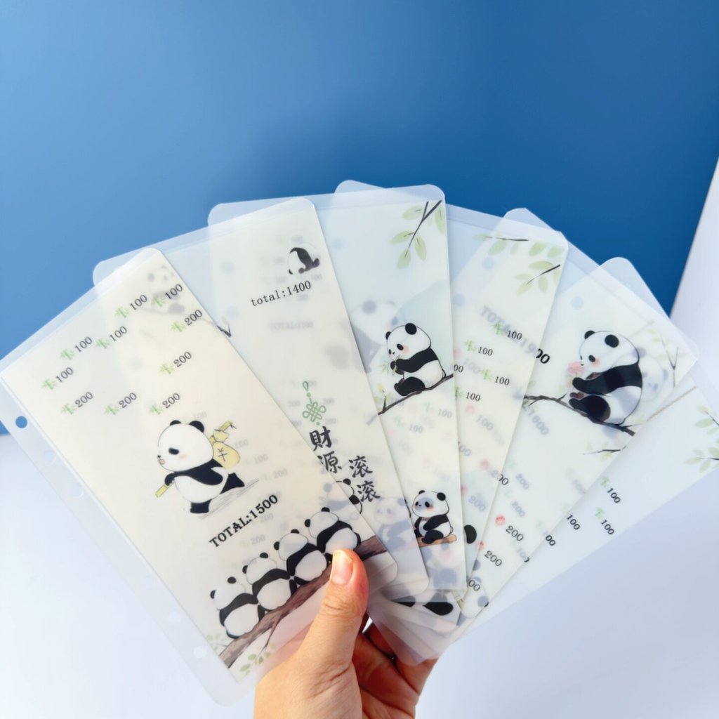 Original a6 Money Bag Loose-leaf Cash Fun Coloring Storage Bag Money Bag Handmade Money Bag Bamboo P