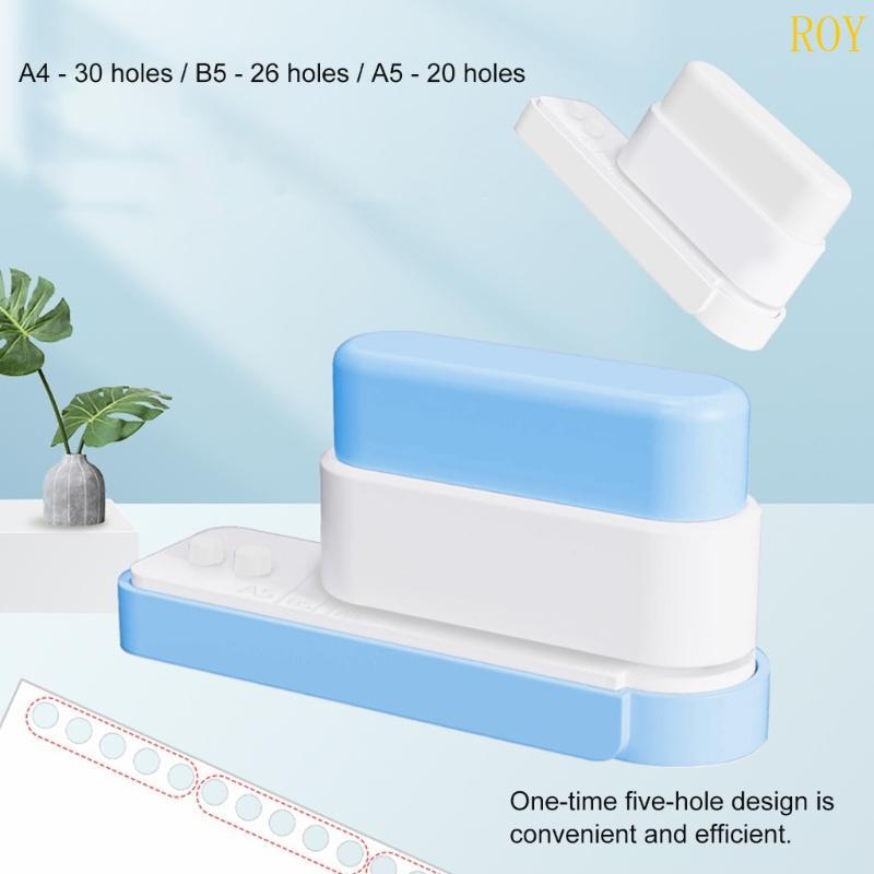 ROY อเนกประสงค์ 5 รู Puncher 5 แผ่นความจุ Ergonomic Handle Paper Punches