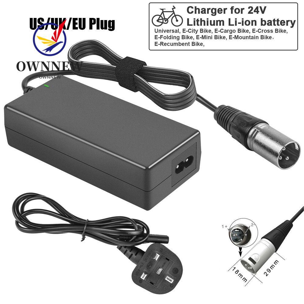 OWNNEW 24V 2A Universal Mobility Scooter Electric Bike Ebike Charger