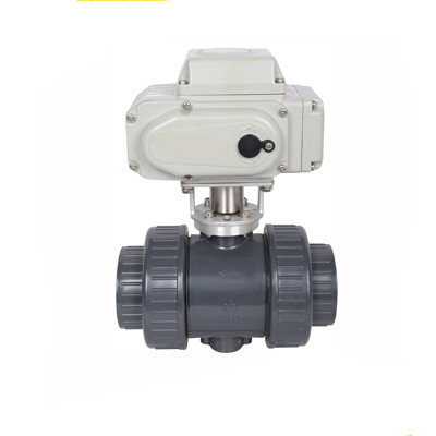 100% ใหม่ 220v ไฟฟ้า Upvc วาล์ว CTB-005 50NM Dn50 พลาสติก 2 ทาง 12v 24v 2 นิ้วมอเตอร์ Pvc Ball Valve