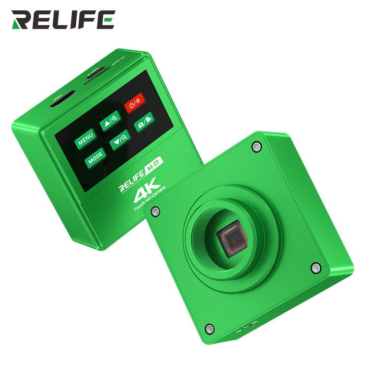 100% ใหม่ RELIFE M-17 Touch Control 4K HD กล้องจุลทรรศน์กล้องสําหรับซ่อมโทรศัพท์มือถือสําหรับกล้องจุ