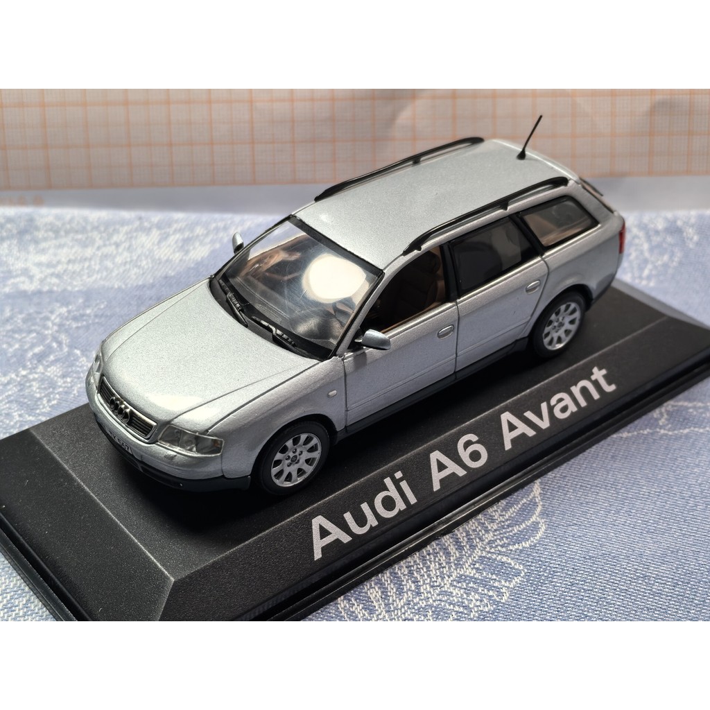 [คลังสินค้าพร้อม] 1/43 Mini Cut Audi A6 Avant Car Model Minichamps Audi C5 Car Model Metallic Silver