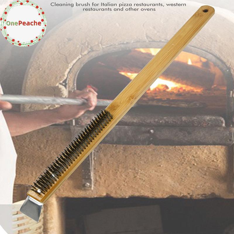OnePeache พิซซ่าเตาอบแปรงไม้ Handle Grill Scraper แปรงทําความสะอาดในครัวเรือนเครื่องมือพิซซ่าสําหรับ