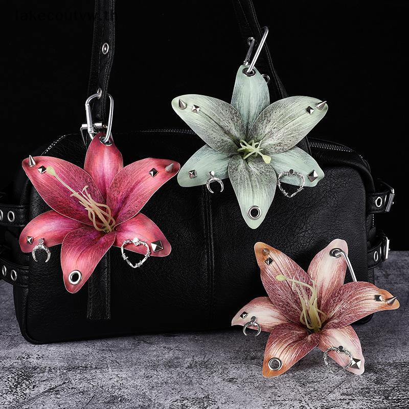 LK พวงกุญแจลายดอกไม้ Elegance Lily สร้างสรรค์สำหรับแต่งกระเป๋าและของขวัญ