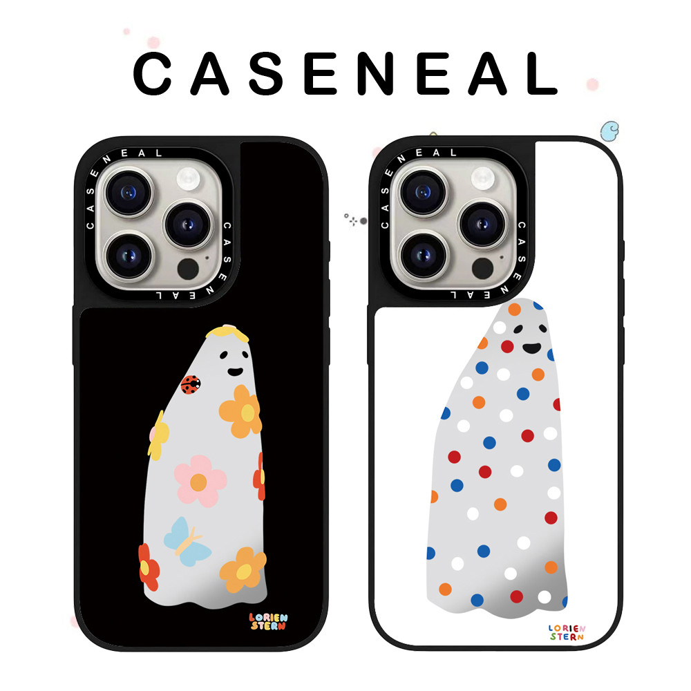 CASENEALหอมGhostคุณภาพสูงกระจกเคสโทรศัพท์เหมาะสําหรับiPhone 17ProMax 17pro 17 air 16promax 16 15promax 15 14promax 13 13Promaxแฟชั่นAnti Drop Hard Case