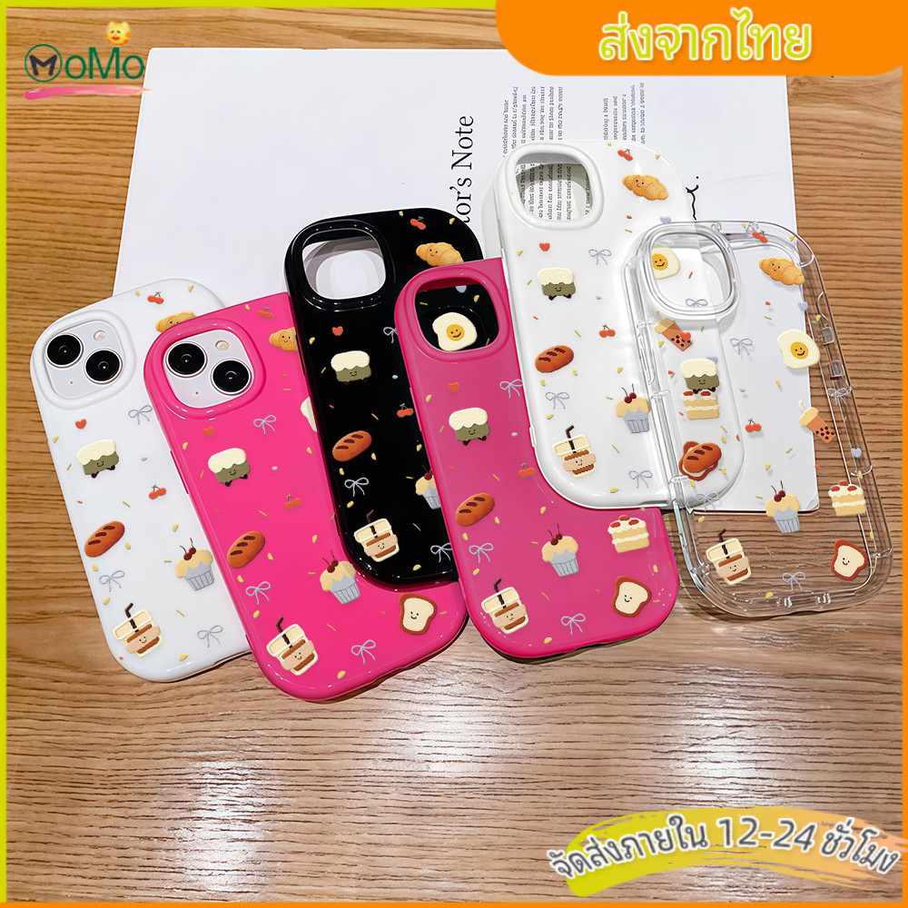 🍳🍳🍔🍔 เคสสำหรับไอโฟน17 13 11 16promax กรณีมือถือขอบกลมน่ารัก case for iPhone 15 14 12 ProMax XS XR 78 Plus
