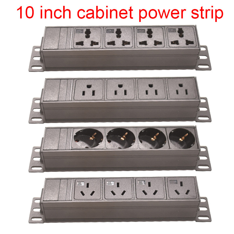 10 นิ้ว Rack Mount PDU หน่วยจ่ายไฟ,อินพุตไฟ C14,EU/US/AU/UK/ซ็อกเก็ตสากล