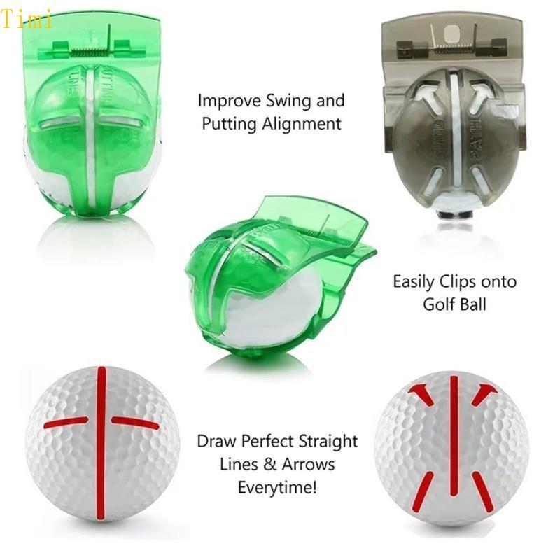 Timi Golf Line Clip Golf Liner Line Marker Stencils Golf Line Marker