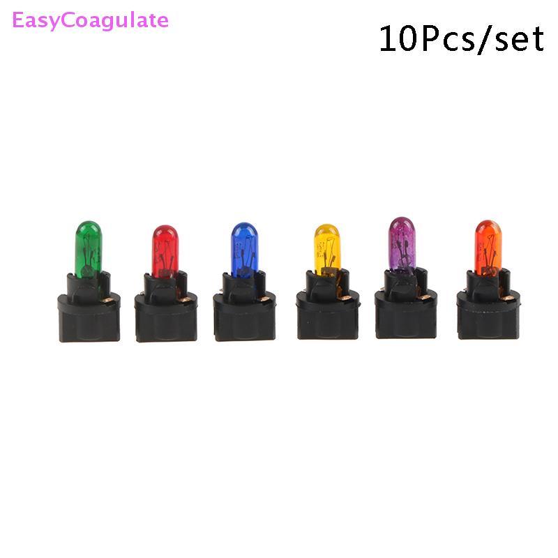 Eas 10PCS T5.5 หลอดไฟ Led W1.2WCar ไฟภายใน Dashboard ตัวบ่งชี้ความร้อน Wedge Auto เครื่องมือโคมไฟเคร