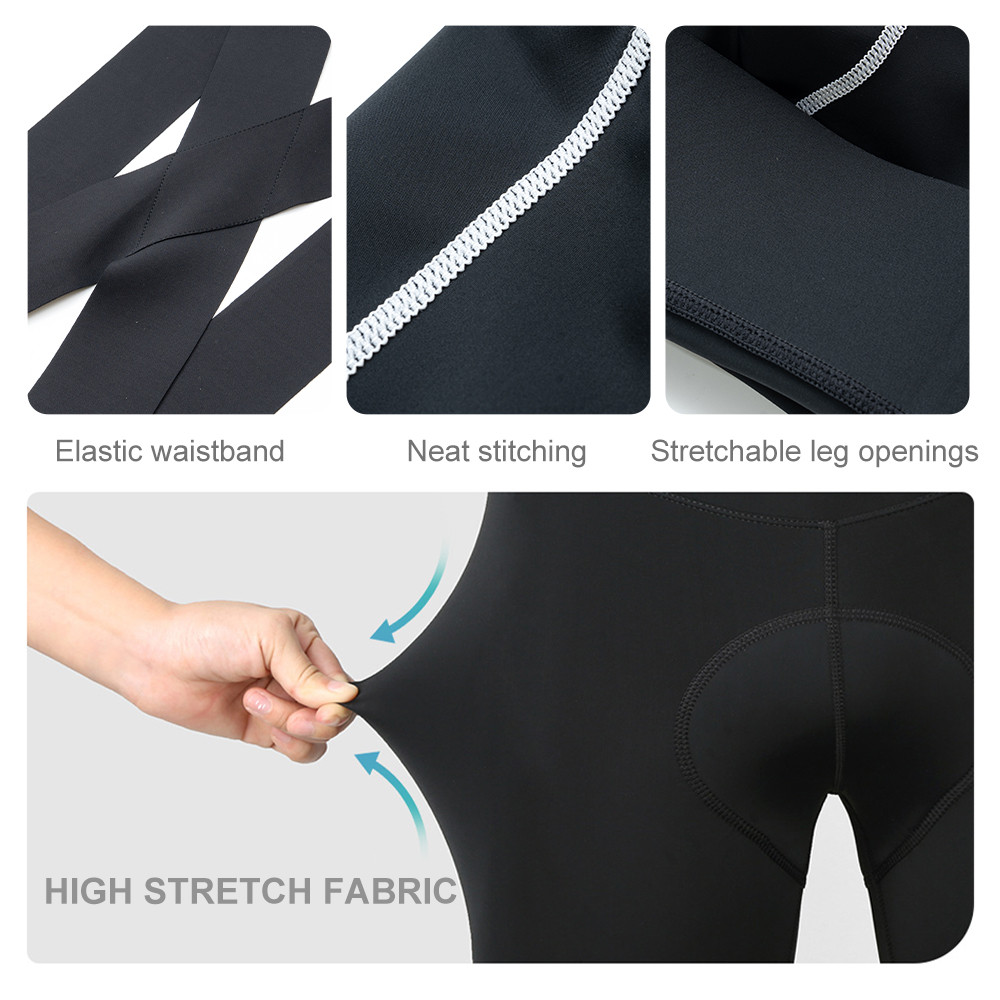 Santic Bib Shorts ผู้ชาย ฤดูร้อน กางเกงขี่จักรยาน 4D เบาะและพิมพ์ลายแผนที่ — صورة 3