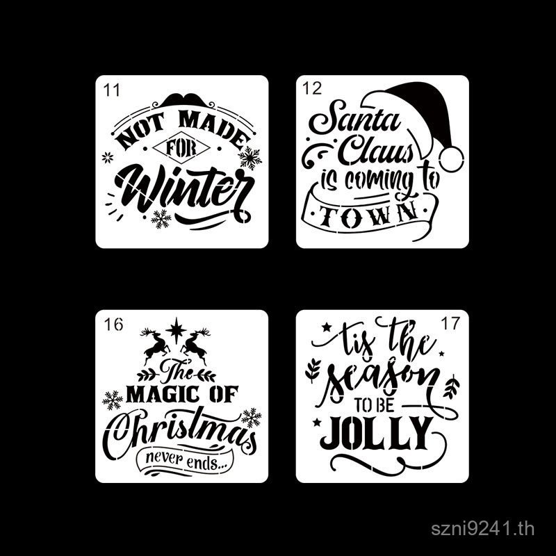 Template Template Christmas Hollow diy Christmas merry Template Painting Accounting Hand Holiday 18W