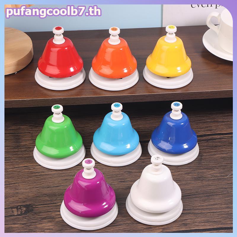 PUCOOL แปดโทน Clo Tone Bell โต๊ะระฆังสําหรับดนตรีเพื่อการศึกษาสําหรับเด็กวัยหัดเดิน 8 หมายเหตุที่มีสีสัน Hand Bells ชุดเครื่องดนตรี.