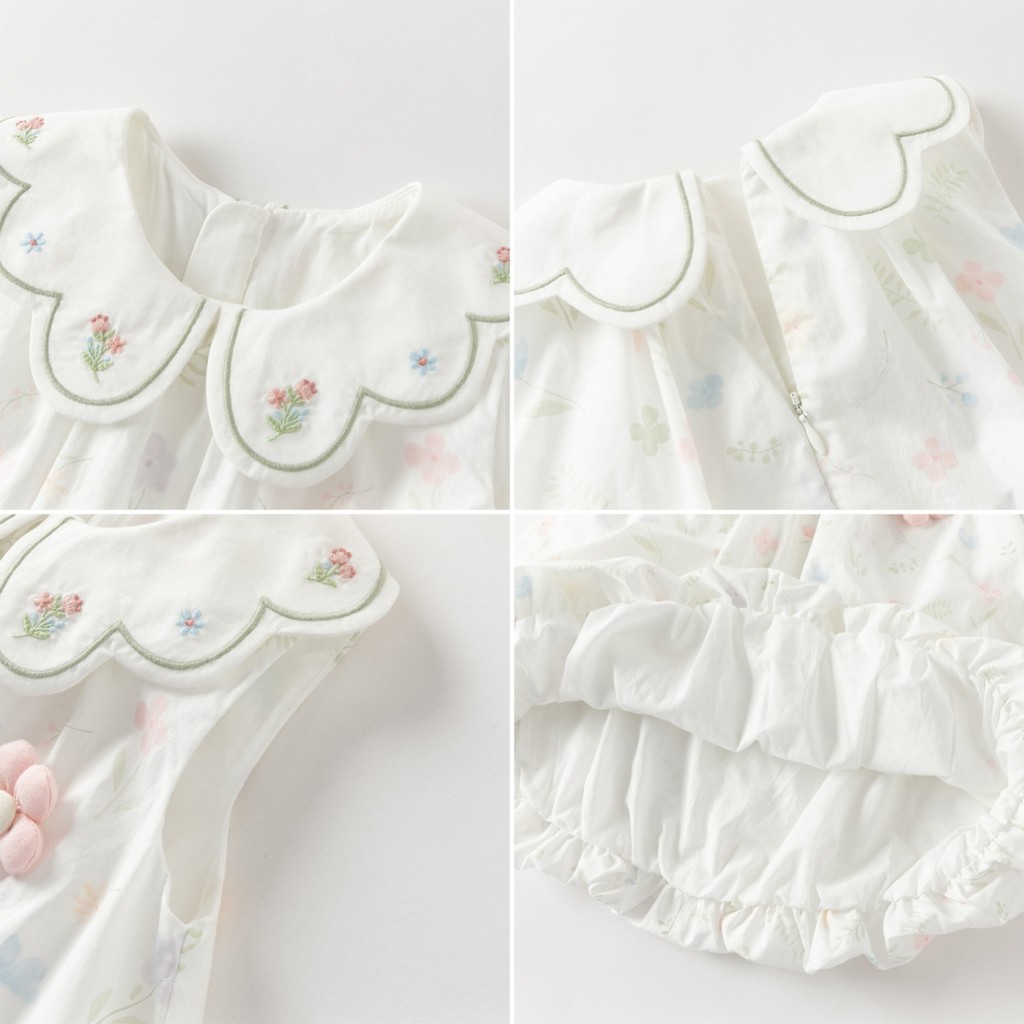Dave Bella 6M-9Y เดรสแขนกุด เด็กหญิง 100%Cotton ฤดูร้อน เดรสดอกไม้  น่ารักและมีสไตล์ DB2261377 ราคา ถูกที่สุด ดีลบีเคเค แกลเลอรีภาพที่ 7
