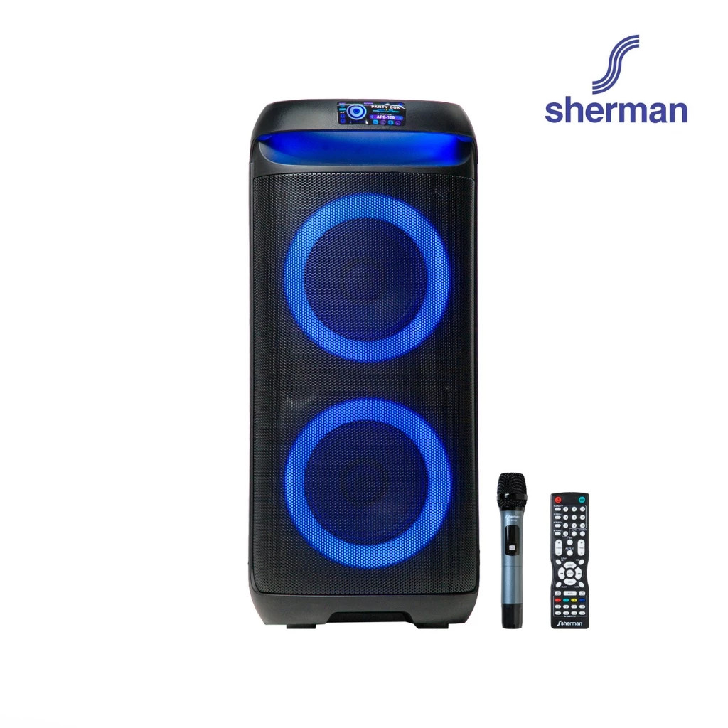 Sherman ลำโพงอเนกประสงค์ ลำโพงคาราโอเกะ ลำโพงKaraoke ลำโพงบลูธูช bluetooth ขนาด 6.5 นิ้ว รุ่น APS-12