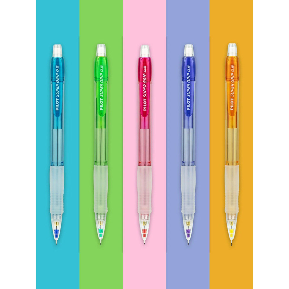 Japan PILOT PILOT PILOT Pen ดินสอกด 0.5 มม. นักเรียนเฉพาะสีโปร่งใส Rod H-185N ดินสอกด