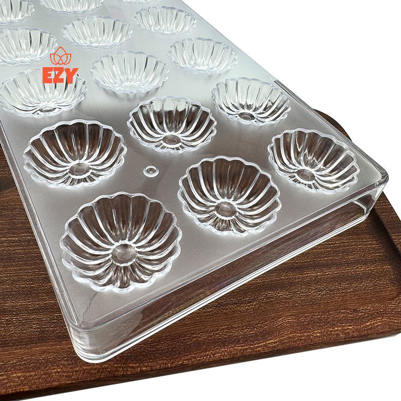 EZY 3D Polyคาร์บอเนตช็อกโกแลตแม่พิมพ์ทรงกลมเพชรช็อกโกแลตS Bonbons Candy Bar Professional Confectione