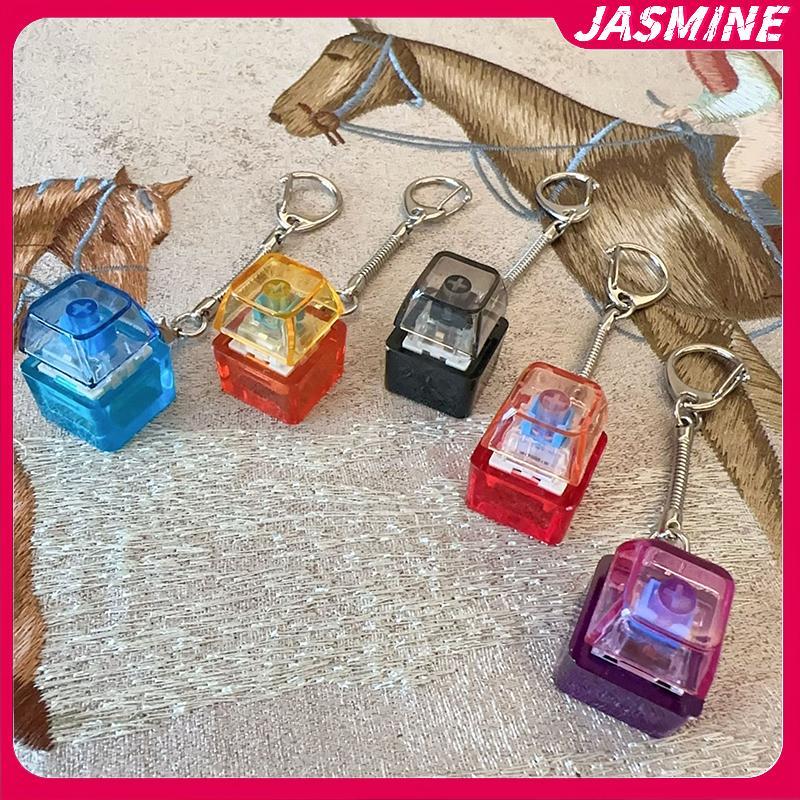 JASMINE Creative Keycap พวงกุญแจ Dpression Keycap จี้คีย์บอร์ด Keyswitch พวงกุญแจแปลก Bapa ตกแต่งของ