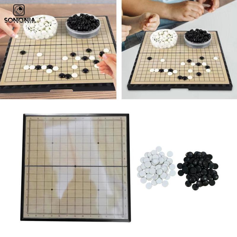 [SONONIA] Go Chess Board Game Set Folding Chinese Chess Classic with Chess Pieces for