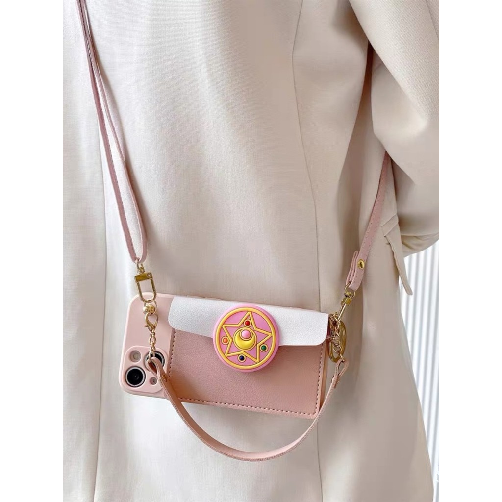 magsafe wallet กระเป๋าตัง magnetic wallet กระเป๋าใส่เหรียญซากุระหลากหลายสีชมพูเหมาะสําหรับ เสี่ยวหมี