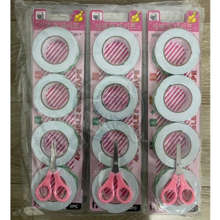 (ยกแพ็ค 12 แผง) เทปโฟมกาว 2 หน้า แผงแดง แผงละ4ชิ้น พร้อมกรรไกร พร้อมส่ง L-1074