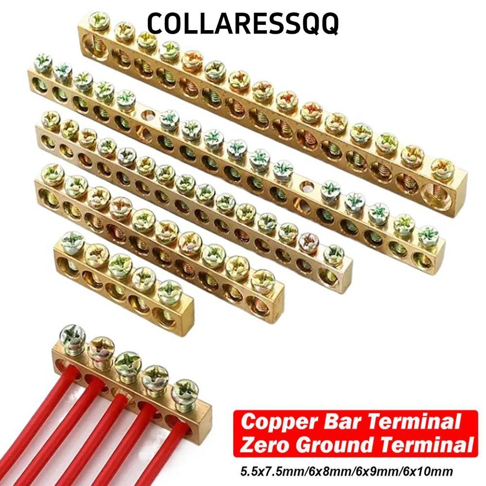 COLLATRESSQQ Copper Bar Terminal, With Hole Screw Copper Wire Connector, Screw Connector Multi-speci