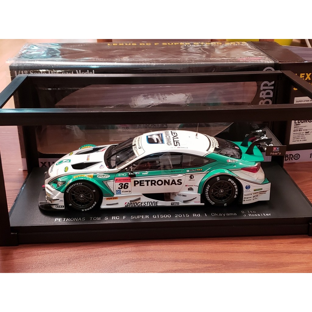 $㊐1/18 ebbro rc f gt500 2015 RCF Lexus 1: 18 รถรุ่น 2015 rd.1 kzama Petronas TOMS RC F gt500 Racing 