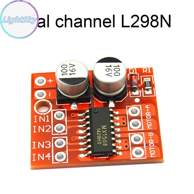 LightSky Dual Channel DC Motor Driver Mini Module PWM ควบคุมความเร็ว Beyond L298N TH