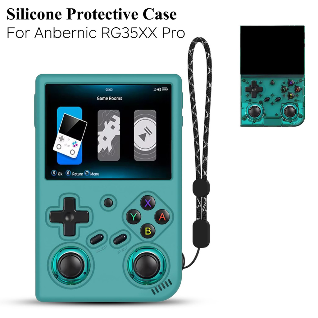 สําหรับ Anbernic RG35XX Pro เคสซิลิโคนเข้ากันได้กับอุปกรณ์เสริมคอนโซลเกมมือถือ RG35XXPro ป้องกันรอยข