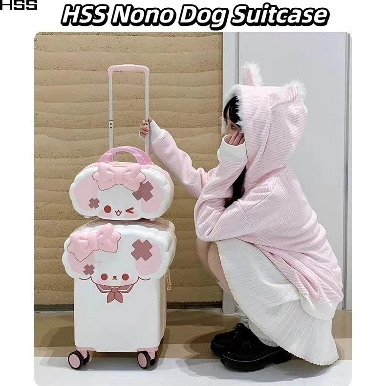 HSS nono กระเป๋าเดินทางสุนัขสีชมพูสไตล์สาว High-value Trolley Case ของขวัญ