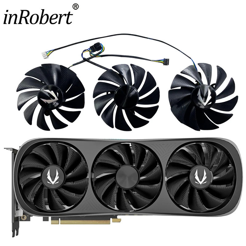 สําหรับ ZOTAC Gaming GeForce RTX 4070 4070S 4070Ti 4070TiS 4080 Trinity กราฟิกการ์ดพัดลมระบายความร้อ