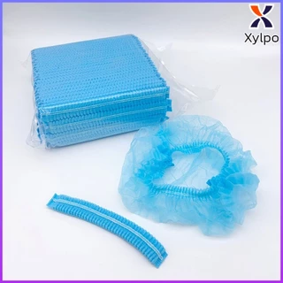X·P (100ชิ้น/แพ็ค) หมวกแถบผ้าไม่ทอแบบใช้แล้วทิ้งป้องกันฝุ่นและผมร่วงหมวกทำงานสำหรับเชฟบิวตี้ช็อป