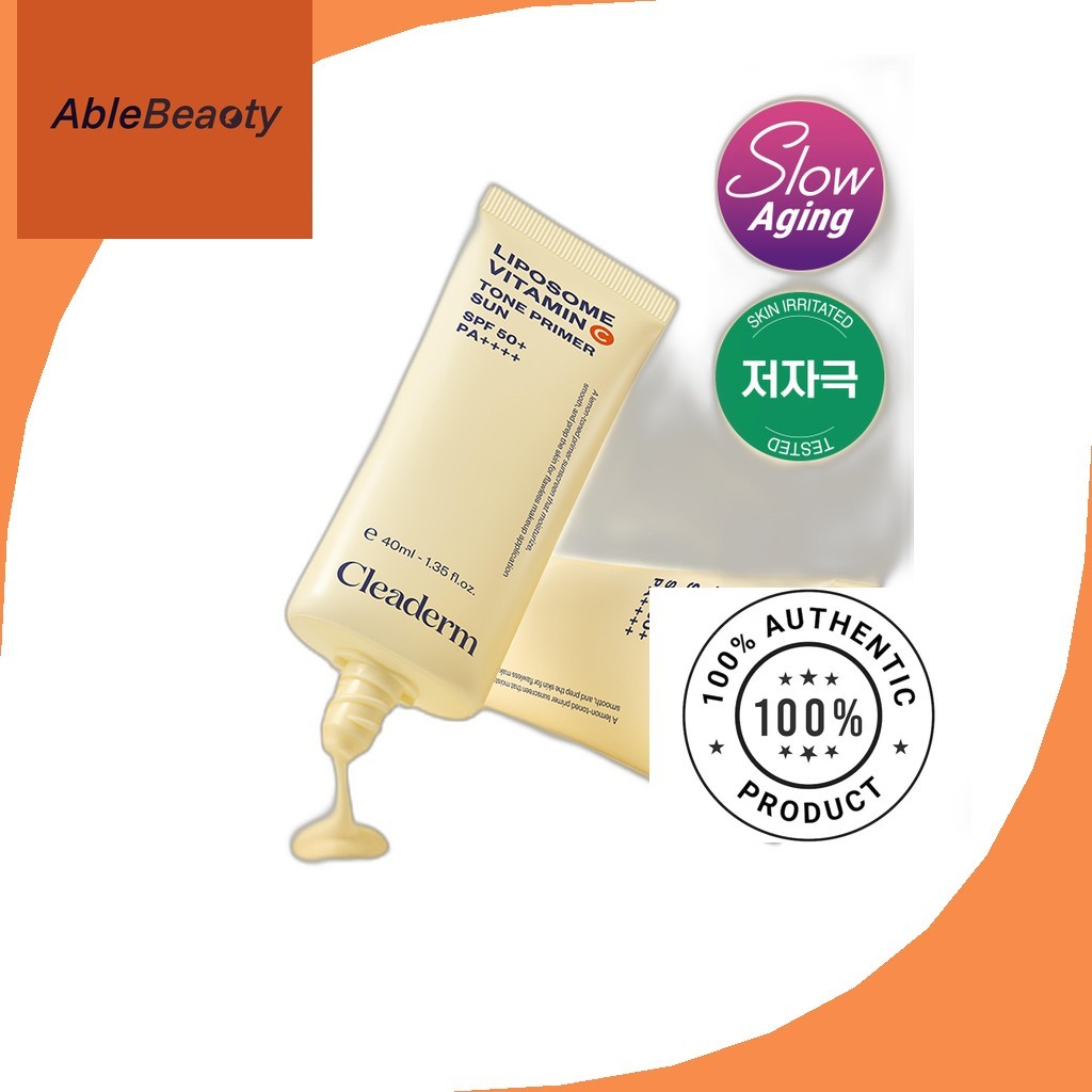 [daiso] Cleaderm Liposome Vitamin C Tone Primer Sun, 40ml, 1pc / Korean Tone Primer / Vitamin C Boos