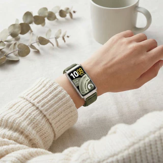 กีฬาสายรัดไนลอนสําหรับSmartwatch Huawei Band 11/11 ProสายรัดBreathable Repalcementเข็มขัดอุปกรณ์เสริมสําหรับHuawei Band 10 9 8 NFC