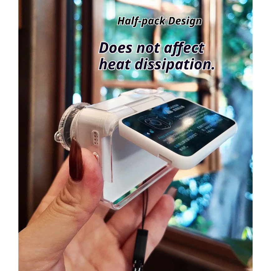 สําหรับ Insta360 Go Ultra TPU Clear เคสป้องกันเชือกป้องกันการสูญหายโปร่งใสฝาครอบเลนส์ป้องกันรอยขีดข่วนครอบคลุมสําหรับ Insta360 Go Ultra thumbnail 7