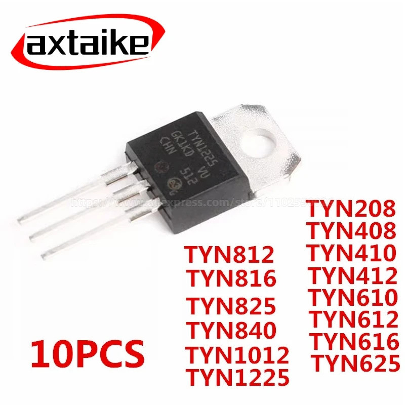 10PCS TYN1225 TO-220 TYN208 TYN610 TYN612 TYN616 TYN812 YN816 TYN825 TYN840 TYN625 TYN408 TYN410 TYN