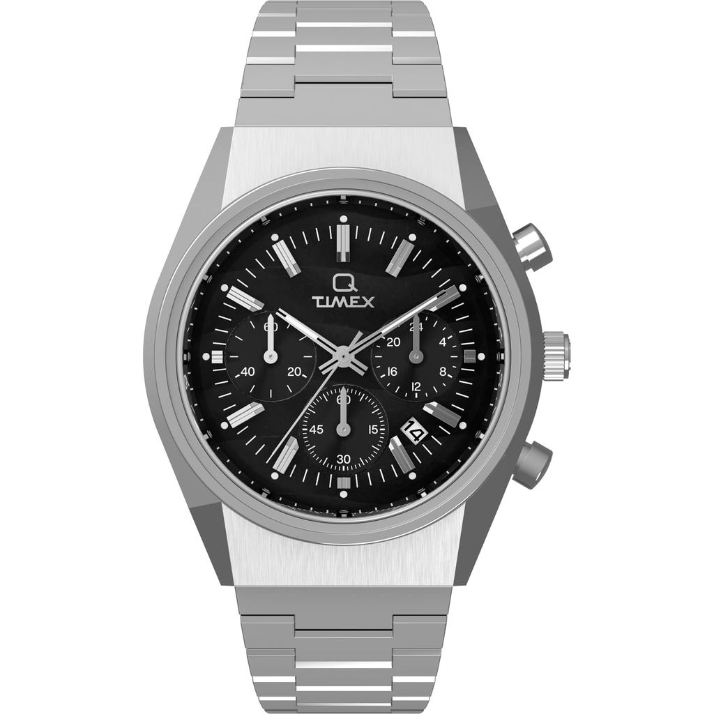 [TIMEX] Men's Watch Timex Q Timex TW2Y34800 Quartz 5 ATM Water Resistant Plastic Black Dial Stainles