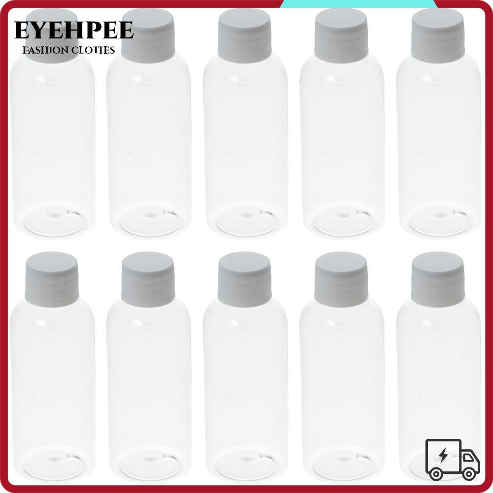 EYEHPEE 10 ชิ้น Ginger Shot ขวด 60 มล. พร้อมหมวกสําหรับของเหลวภาชนะพลาสติกป้องกันการรั่ว