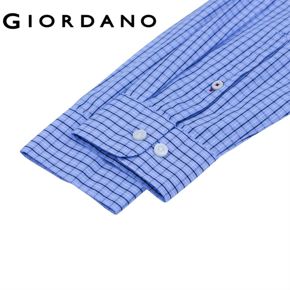 GIORDANO قميص رجالي بوبلين Slim — صورة 5