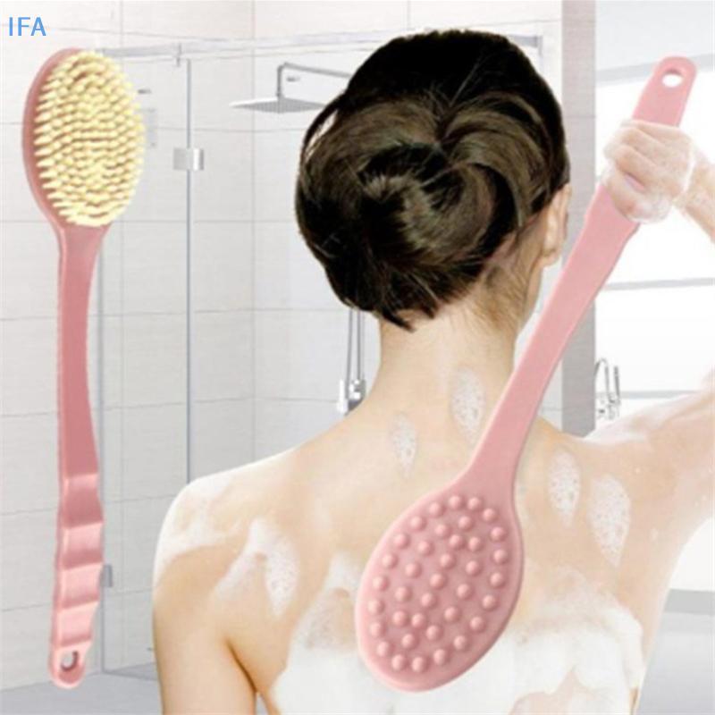 IFA Soft Body Scrubber Shower Exfoliating Scrubs Long Handle Bath Brush Exfoliator Skin แปรงทําความสะอาดอุปกรณ์ห้องน้ําดี
